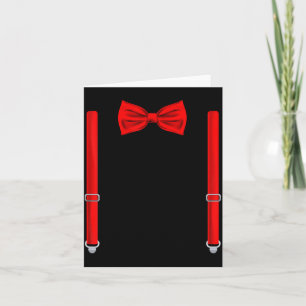 Bow Tie with Braces Wedding and Special Occasions Card