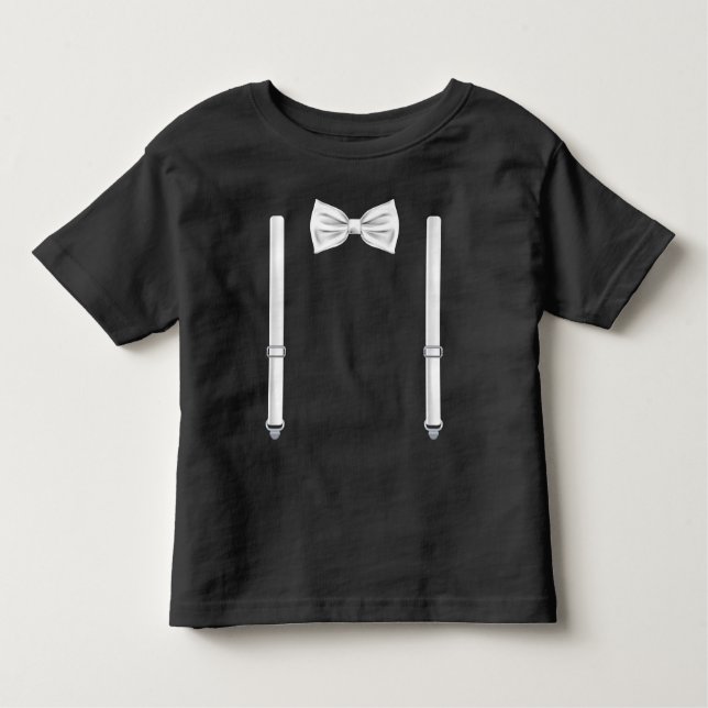 Bow Tie With Suspenders - Bowtie For Weddings Toddler T-Shirt (Front)