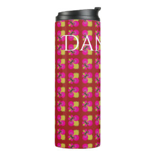 Bow-Tied Fleur De Lis pattern Thermal Tumbler