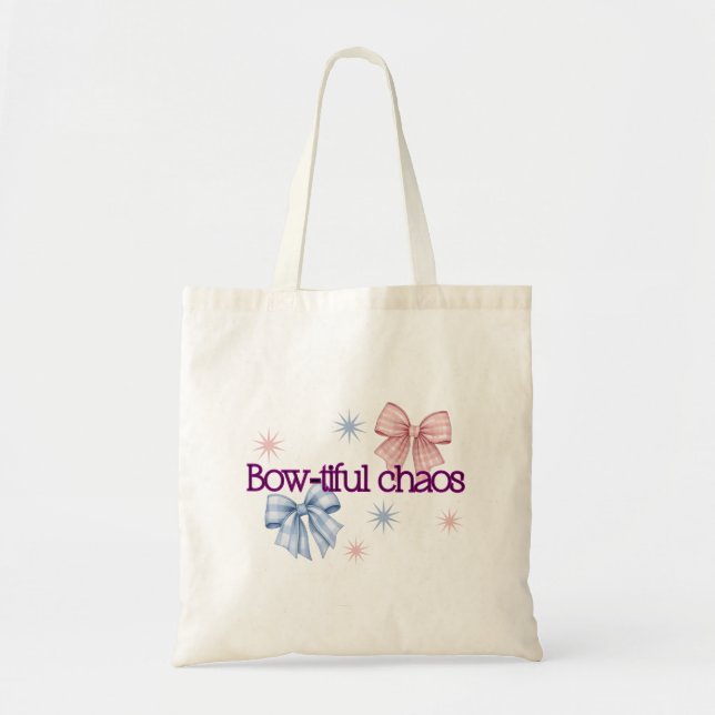 Bow-tiful Chaos Tote Bag (Front)