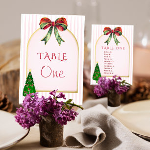 Bow Tis The Season To Be Married Bridal Shower Table Number