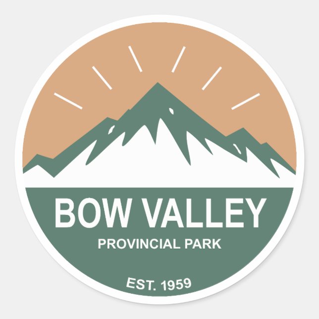 Bow Valley Provincial Park Classic Round Sticker (Front)