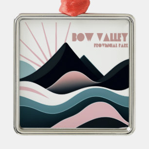 Bow Valley Provincial Park Coloured Hills Metal Ornament