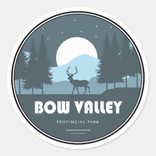 Bow Valley Provincial Park Deer Classic Round Sticker