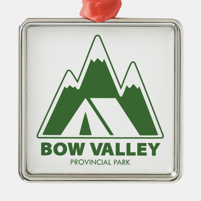 Bow Valley Provincial Park Mountains Camping Metal Ornament (Front)