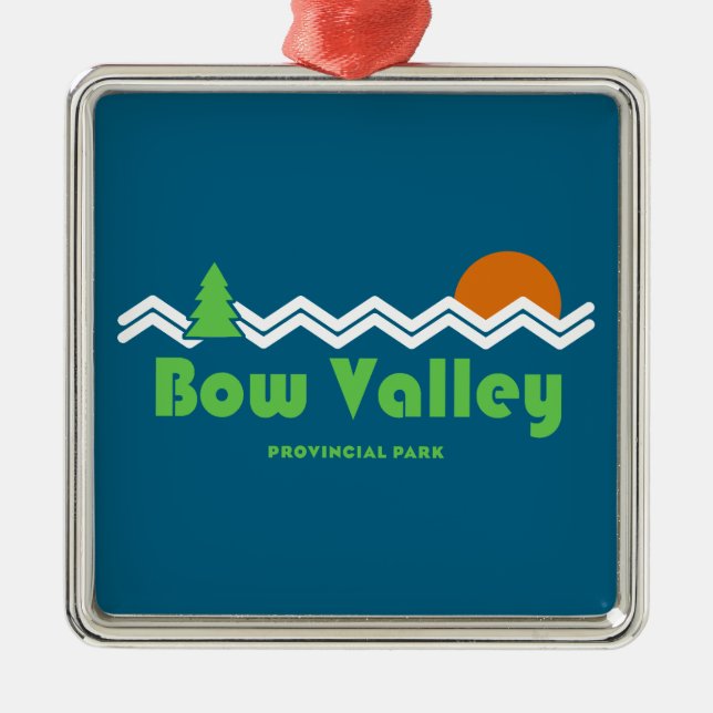Bow Valley Provincial Park Retro Metal Ornament (Front)