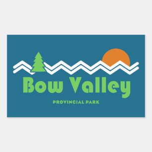 Bow Valley Provincial Park Retro Rectangular Sticker