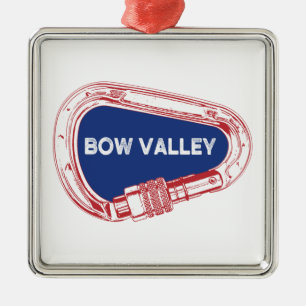 Bow Valley Rock Climbing Carabiner Metal Ornament