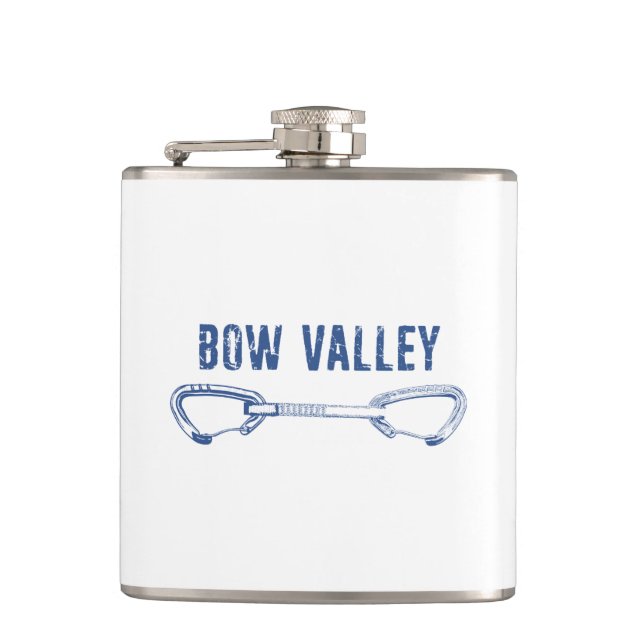 Bow Valley Rock Climbing Quickdraw Hip Flask (Front)
