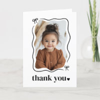 Bow Wavy Border Photo Birthday