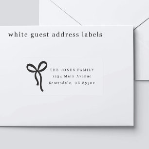 Bow Wedding Guest Address Labels