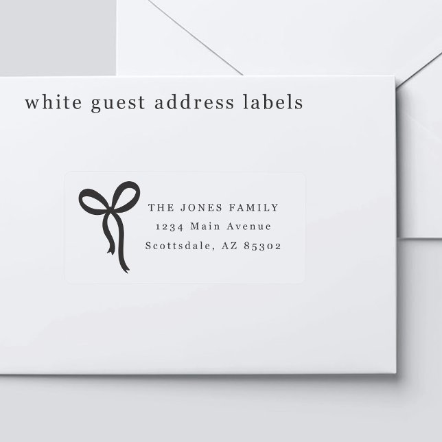 Bow Wedding Guest Address Labels (Creator Uploaded)