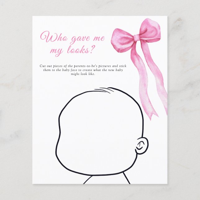 Bow - Who gave me my looks baby game (Front)