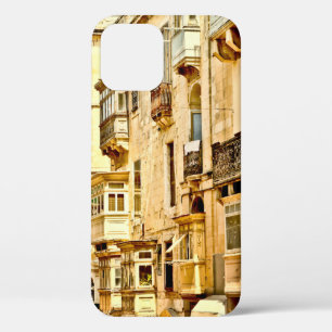 Bow windows in Maltamalta,window,antique,architect iPhone 12 Case