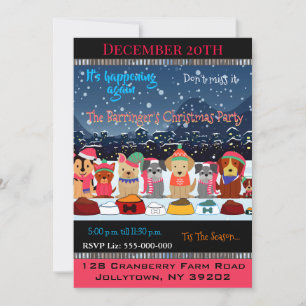Bow Wow Annual Christmas Party Invitation