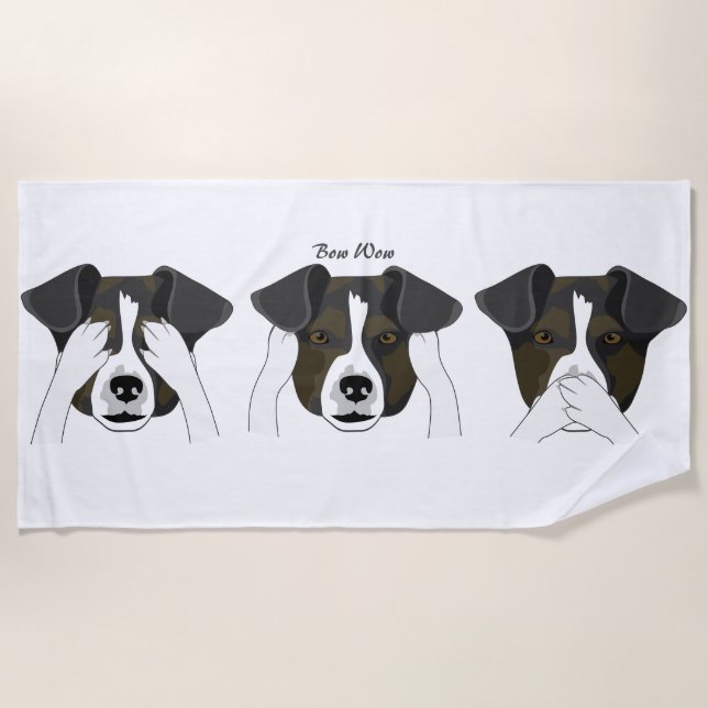 Bow Wow Beach Towel (Front)