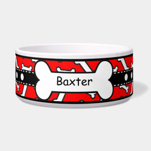 Bow Wow Doggie Bones Colourful Red and Black