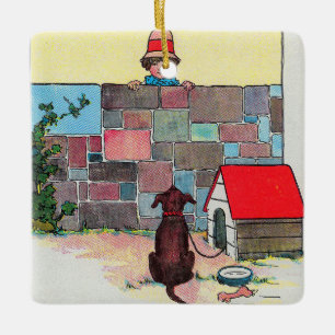 Bow-wow-wow! Whose dog art thou? Nursery Rhyme Ceramic Ornament