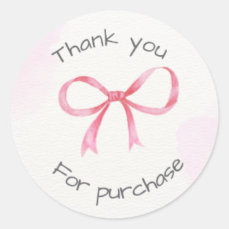 Bowed thank you sticker 🎀