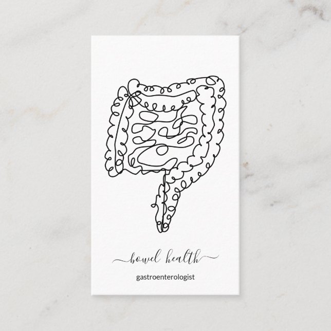 Bowel gastroenterologist doctor business card (Front)