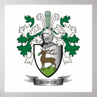 Bowen Family Crest Coat of Arms