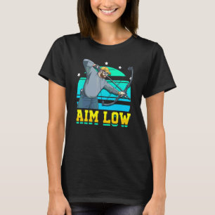 Bowfishing Expert Advice Aim Low Retro Look T-Shirt