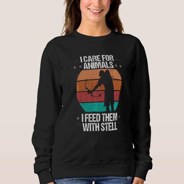 Bowfishing Feed them with Steeel Airboat Bowwfishe Sweatshirt (Front)