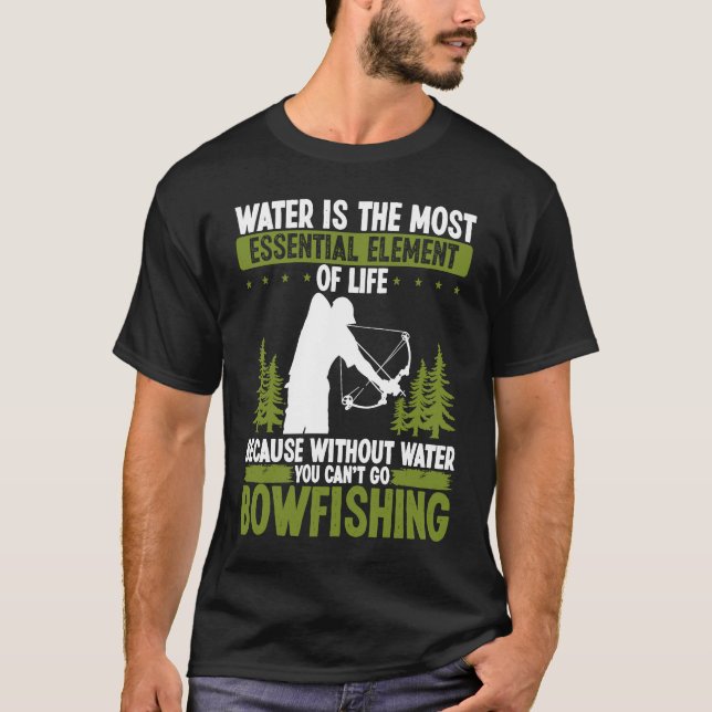 Bowfishing Lake Sea Bowfisher Airboat Bowhunter Bo T-Shirt (Front)