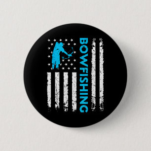 Bowfishing Us Flag Vintage Fishing Bowfish Hunter 6 Cm Round Badge