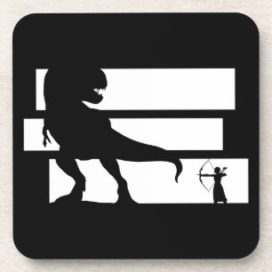 Bowhunting Dinosaurs Fantasy Archery Coaster