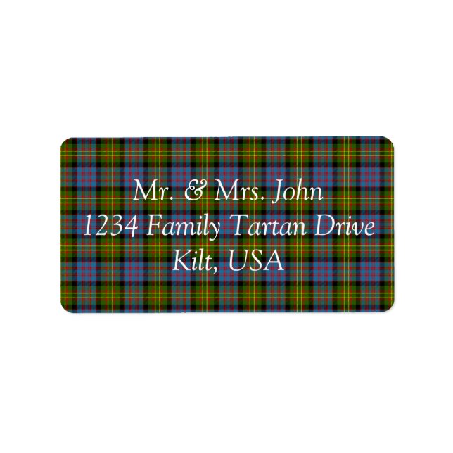 Bowie Tartan Label (Front)