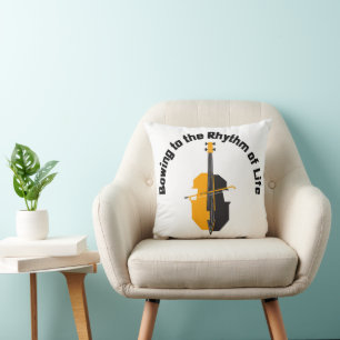 Bowing to the Rhythm of Life Cello Cushion