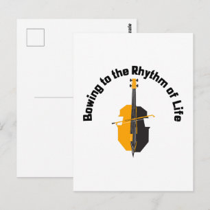 Bowing to the Rhythm of Life Cello Postcard