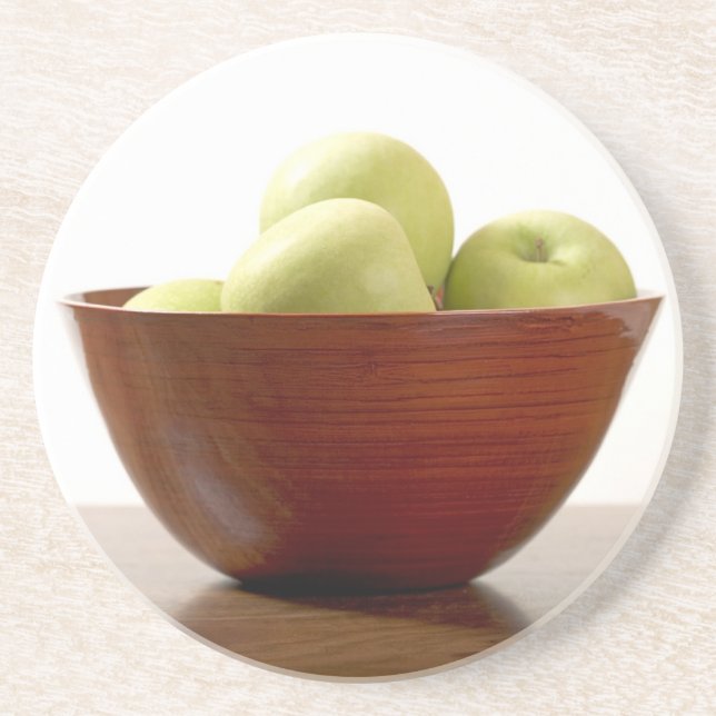 Bowl of Apples Sandstone Coasters (Front)