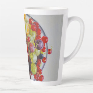Bowl of Berries – Hyperrealistic Fruit Still Life Latte Mug