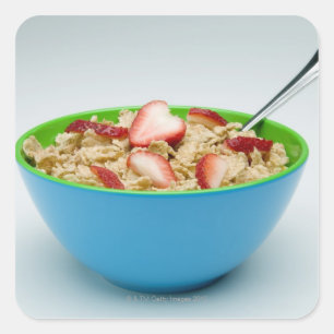 Bowl of cereal square sticker