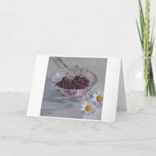 "Bowl of Cherries" Art Card Blank Greeting