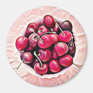 Bowl of Cherries Cute Food Refrigerator Magnet