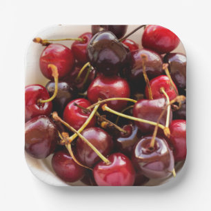 bowl of Cherries Paper Plate