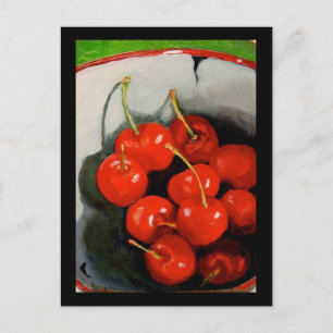 BOWL OF CHERRIES POSTCARD