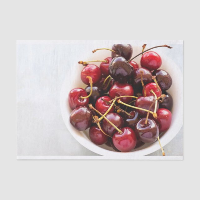 bowl of Cherries Tissue Paper (Front)