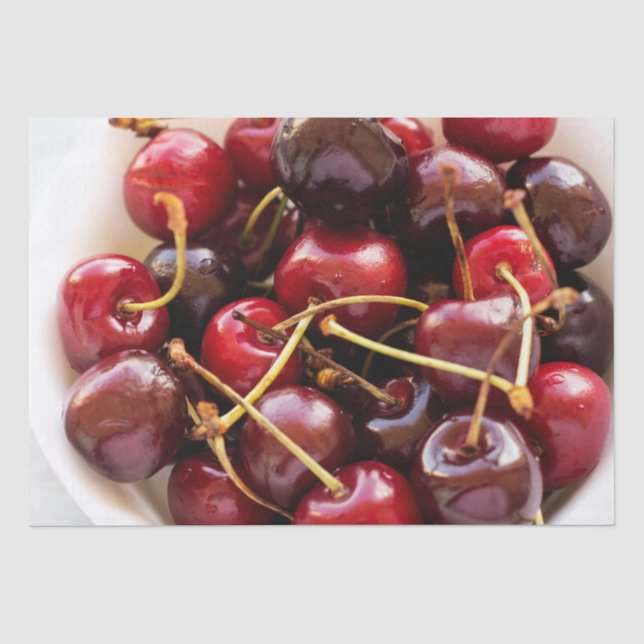 bowl of Cherries Tissue Paper (Front)