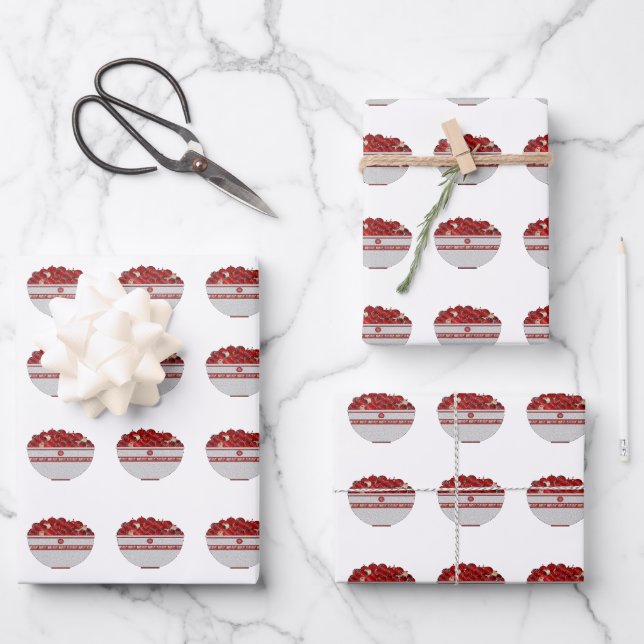 Bowl of Cherries Wrapping Paper Sheets (Front)