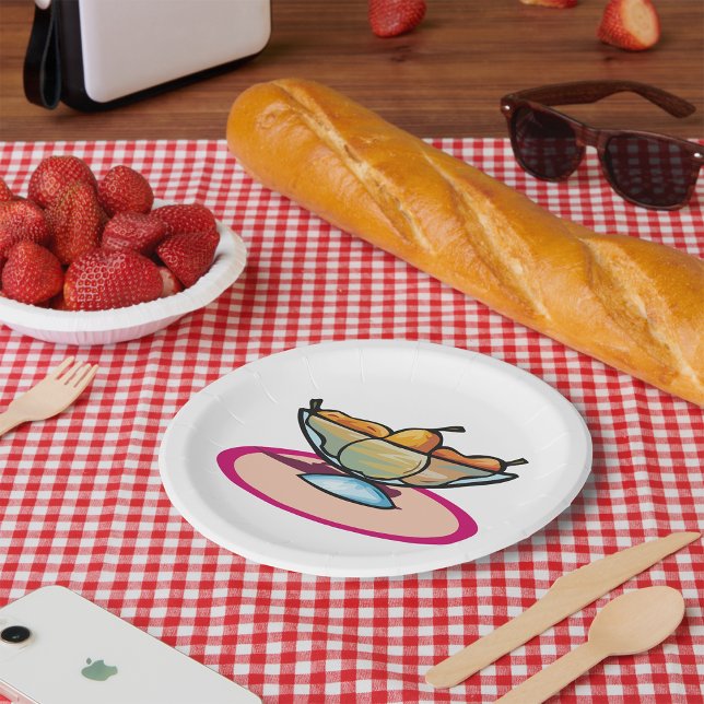 Bowl of Fruit Paper Plate (Creator Uploaded)