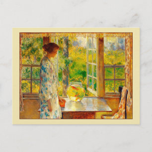 Bowl of Goldfish Fine Art Hassam Postcard