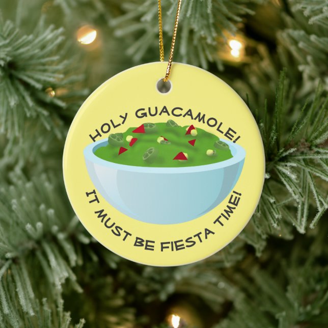 Bowl of Guacamole Ceramic Ornament (Tree)