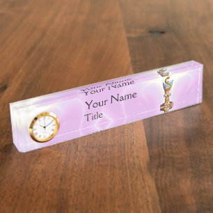BOWL OF HYGEIA Medicine, Pharmacy,Pharmacist Pink Nameplate