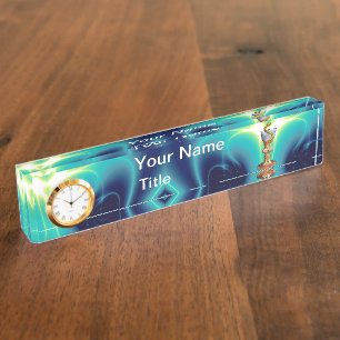 BOWL OF HYGEIA Medicine, Pharmacy,Turquoise Blue Nameplate