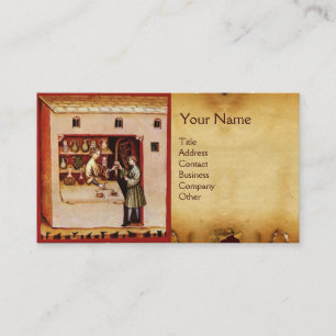 BOWL OF HYGEIA  MONOGRAM Medicine, Pharmacy Business Card