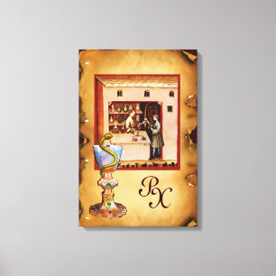 BOWL OF HYGEIA MONOGRAM Medicine, Pharmacy Canvas Print